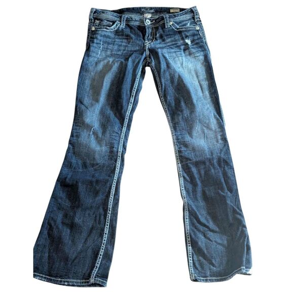 SILVER JEANS Frances Flare W30 L33 Y2K Western Thick Stitch Bootcut - Picture 1 of 5